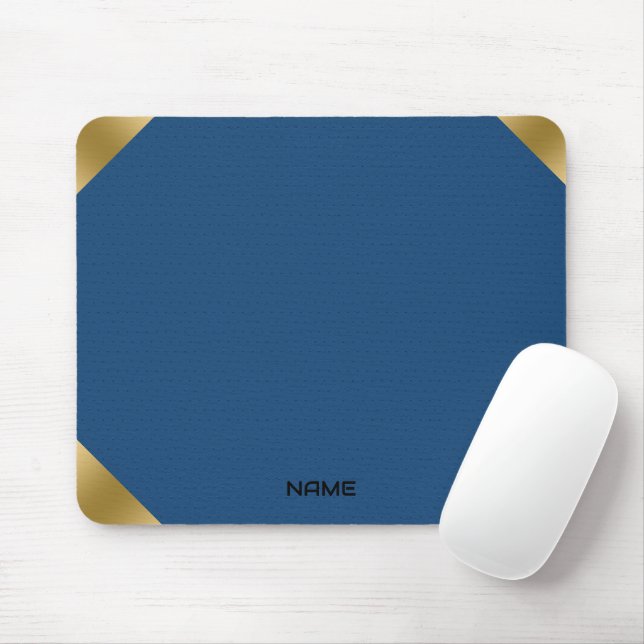 Mousepad Impressão de imagem de couro azul com acentos de o (Com mouse)