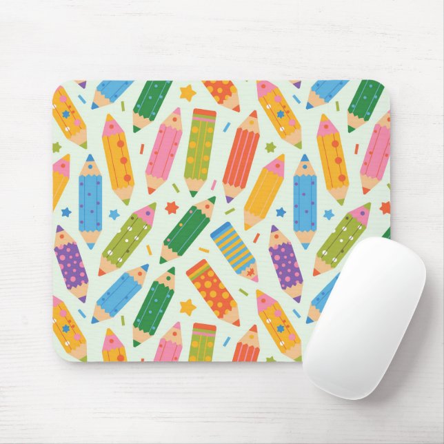 Mousepad Impressão de Lápis Personalizável Fofa (Com mouse)