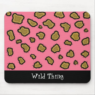Mousepad Impressão de leopardo rosa