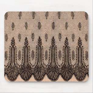 Mousepad impressão de malha floral preta