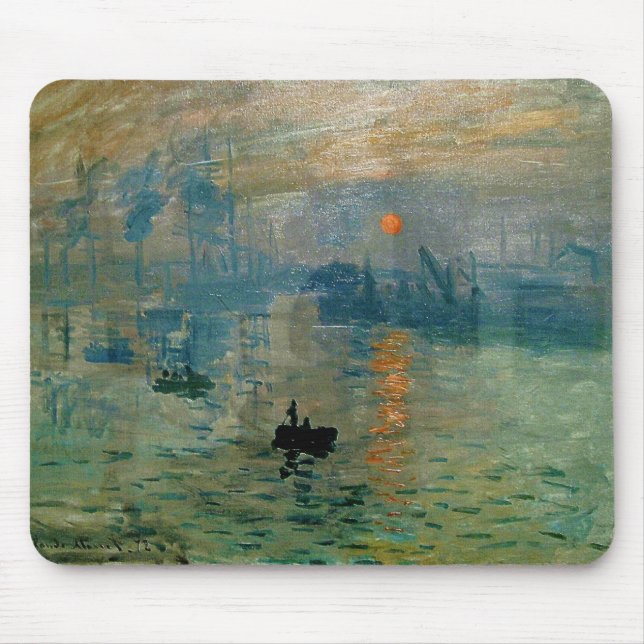 Mousepad Impressão de Monet Levantamento do Sol (levante do (Frente)