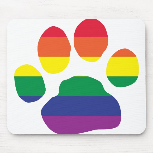 Mousepad Impressão de orgulho gay Paw (Frente)