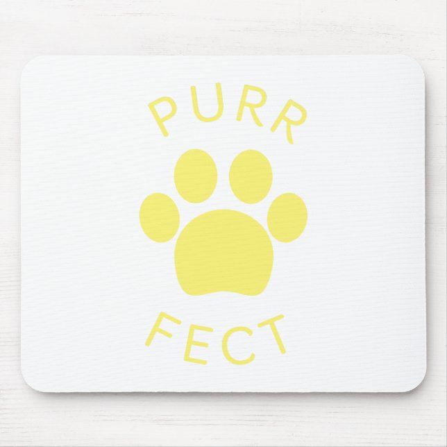 Mousepad Impressão de Pata Amarela Perfeita de Cat (Frente)