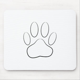 Mousepad Impressão de Pata Branca