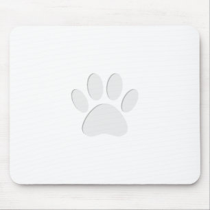 Mousepad Impressão de Pata de Cachorro Cortada em Papel
