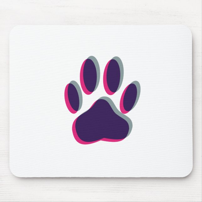 Mousepad Impressão de Pata de Cachorro Focada (Frente)