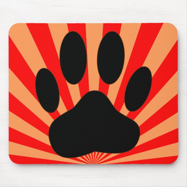 Mousepad Impressão de Pata de Cachorro Radiante (Frente)