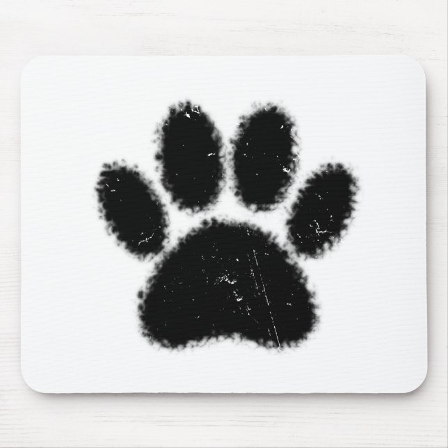 Mousepad Impressão De Pata De Cães Sólida E Em Perigo (Frente)