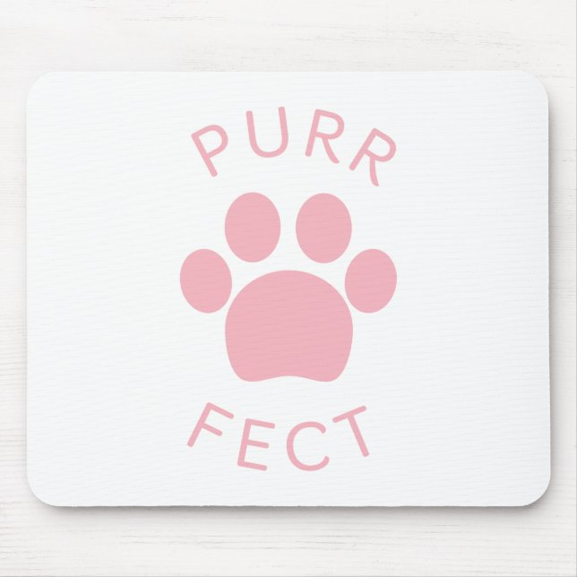 Mousepad Impressão de pata rosa perfeita para gatos (Frente)