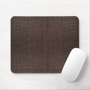 Mousepad Impressão de Pele de Alligador Castanho