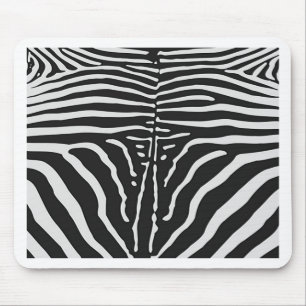 Mousepad Impressão de pele Zebra Autêntica - faixa branca p