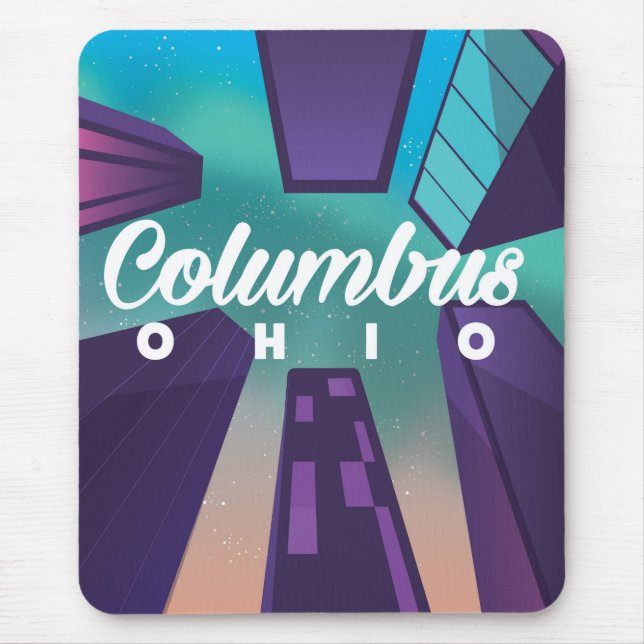 Mousepad Impressão de pôster de viagem de arranha-céu de Co (Frente)