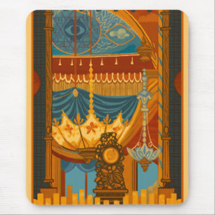 Mousepad Impressão de teto místico da Sala de Música de Bri