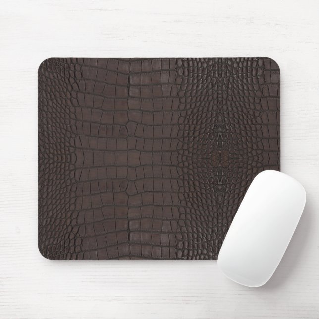 Mousepad Impressão de Textura de Alligador Marrom (Com mouse)