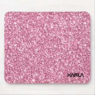 Mousepad Impressão de Textura Luminosa Cor-de-Rosa Elegante