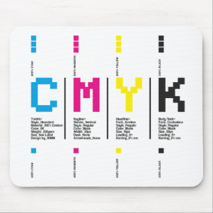 Mousepad Impressão de Tinta CMYK do Designer Gráfico
