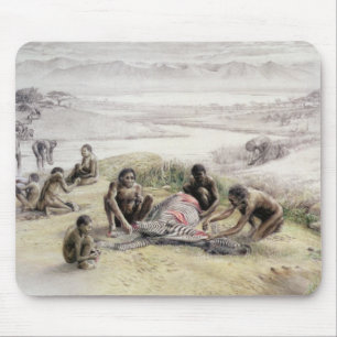 Mousepad Impressão de um acampamento ocupado pelo Homo