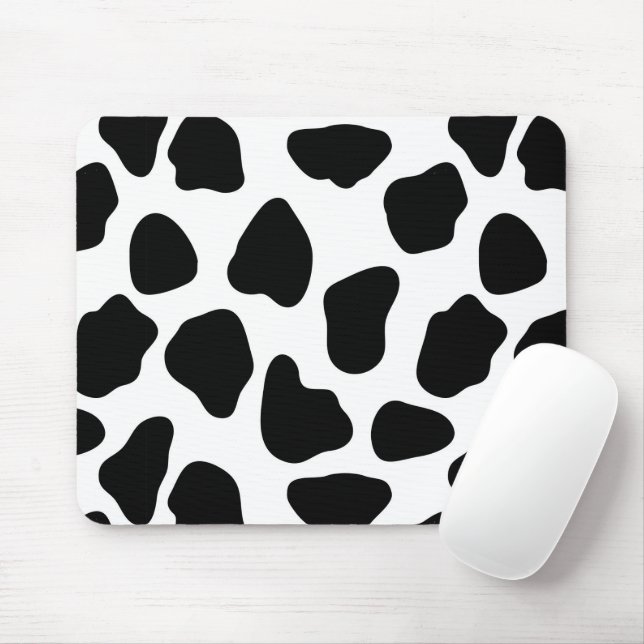 Mousepad Impressão De Vaca Preta E Branca (Com mouse)
