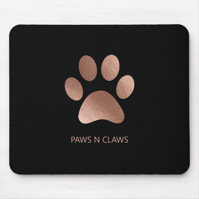 Mousepad Impressão de via Dourada Rosa Faux (Frente)
