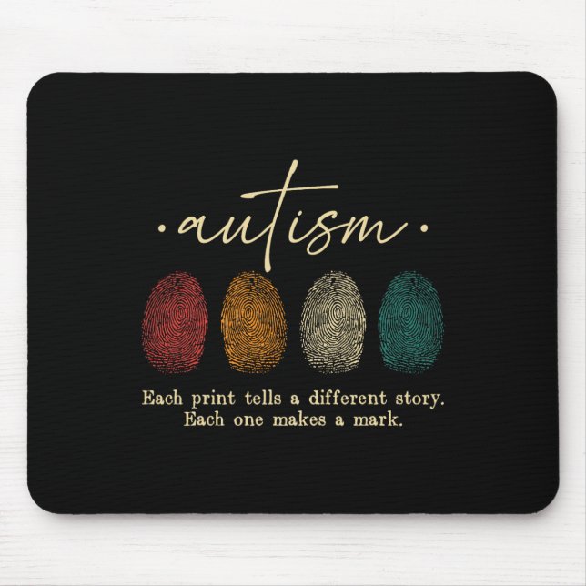 Mousepad Impressão Digital Autismo Cada Impressão diz uma R (Frente)