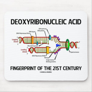 Mousepad Impressão digital do ácido Deoxyribonucleic do