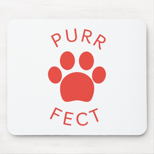 Mousepad Impressão do Cat Perfect Red Purr Paw (Frente)