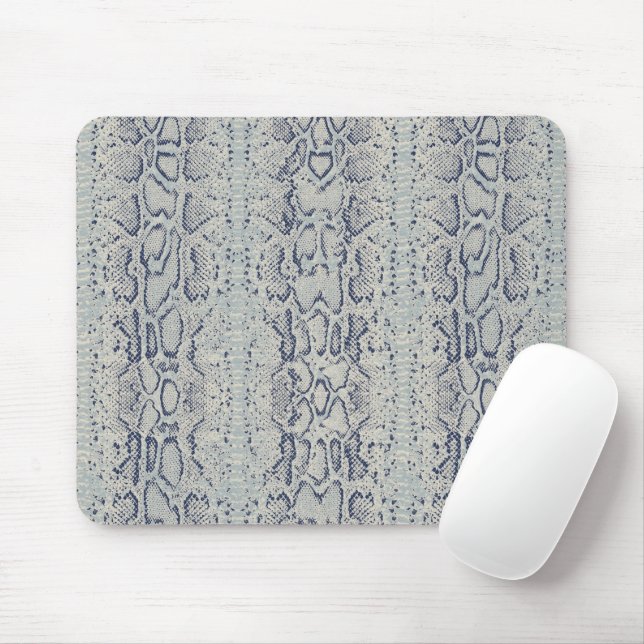 Mousepad Impressão em animais de cinza e Cobra azul (Com mouse)