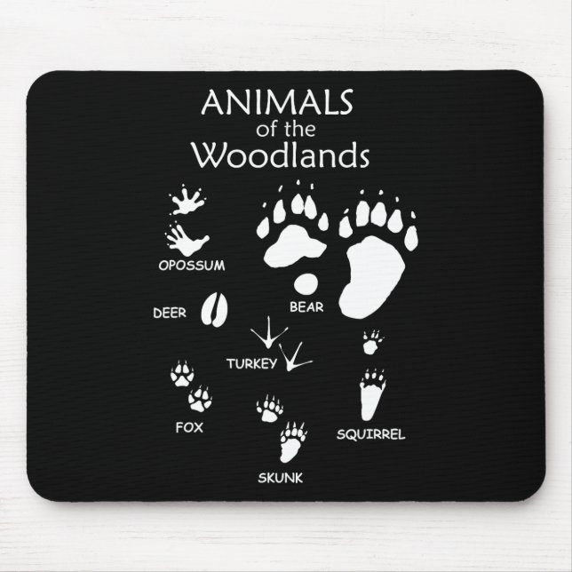 Mousepad Impressão em Pata Animal Cura de Madeira (Frente)