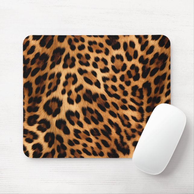 Mousepad Impressão Leopardo Chic Brown (Com mouse)