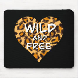 Mousepad Impressão Leopardo | coração selvagem e coração li
