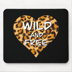 Mousepad Impressão Leopardo   coração selvagem e coração li