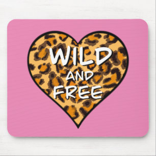 Mousepad Impressão Leopardo coração selvagem e coração li