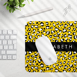 Mousepad Impressão Leopardo, Manchas, Leopardo Amarelo, Seu