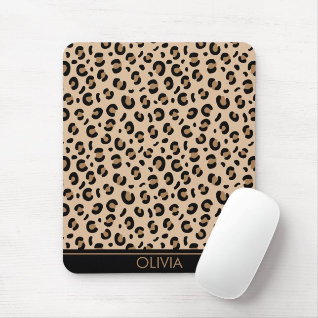 Mousepad Impressão Leopardo, Manchas, Leopardo Marrom, Seu  (Com mouse)