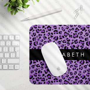 Mousepad Impressão Leopardo, Manchas, Leopardo Roxo, Seu No