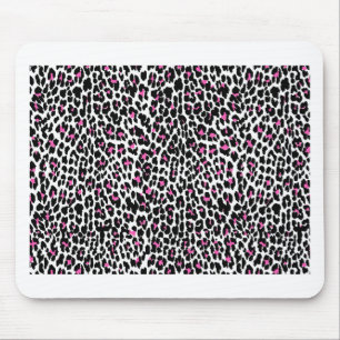 Mousepad impressão-leopardo rosa