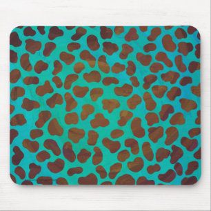 Mousepad Impressão Marrom e Turquesa Dalmata