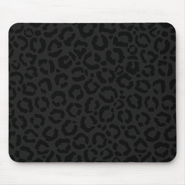 Mousepad Impressão Mínima Moderna do Leopardo Negro (Frente)