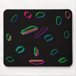 Mousepad impressão/padrão estranho multicolorido
