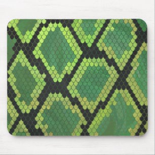 Mousepad Impressão preto e verde do cobra