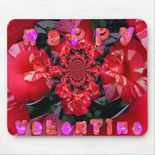 Mousepad Impressão/ Rosa vermelha de Arte "Namorados Feliz"