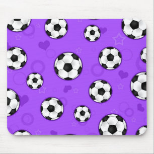 Mousepad Impressão roxo bonito da estrela de futebol