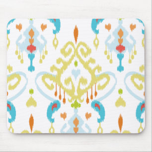 Mousepad Impressão tribal amarelo e azul brilhante chique