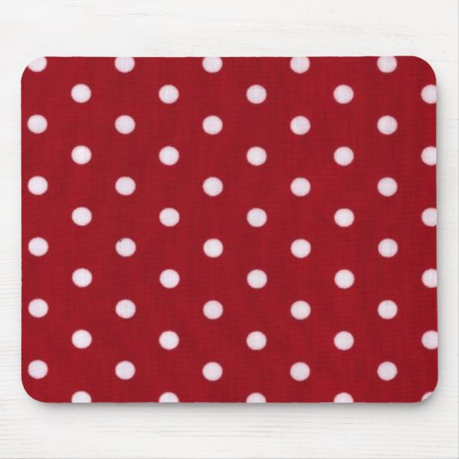 Mousepad Impressão vermelho das bolinhas (Frente)