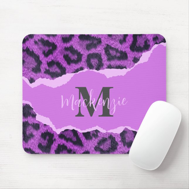 Mousepad Impressão Violet Leopard (Com mouse)