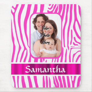 Mousepad Impressão zebra rosa