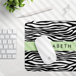 Mousepad Impressão Zebra, Stripes, Preto E Branco, Seu Nome