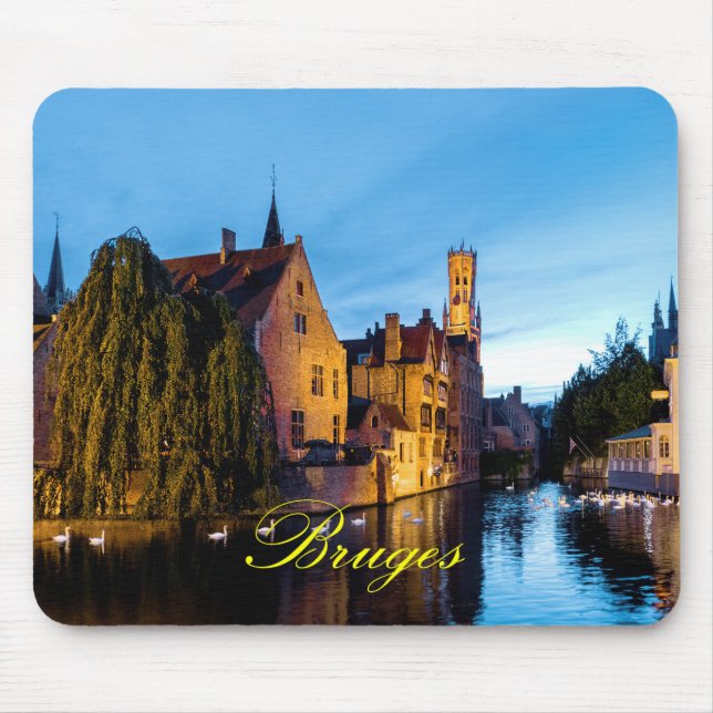 Mousepad Impressionante! Bruges medievais - Foto Pro (Frente)