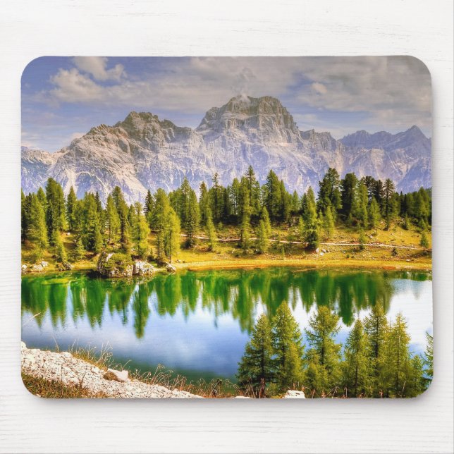 Mousepad Impressionante Vista Censal das Montanhas Dolomite (Frente)