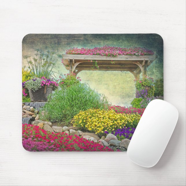 Mousepad Impressionismo do Garden Trellis (Com mouse)